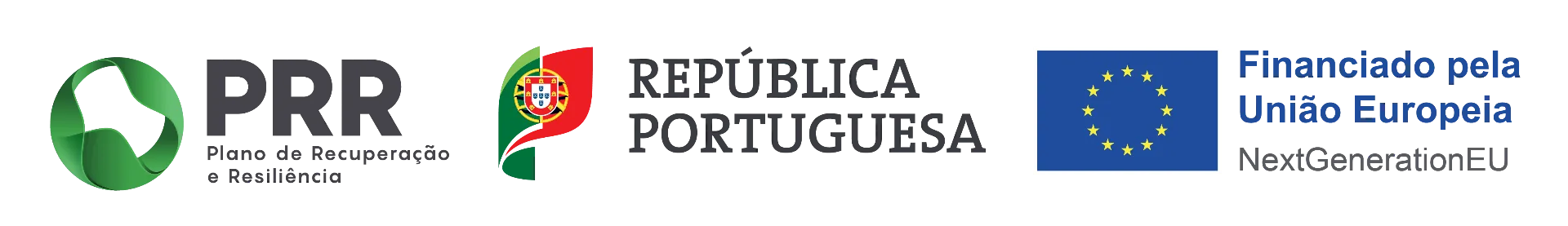PRR - Plano de Recuperação e Resiliência, República Portuguesa, Financiado pela União Europeia NextGenerationEU
