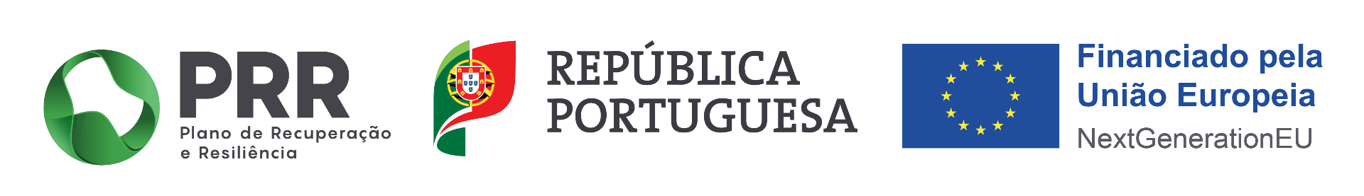 PRR - Plano de Recuperação e Resiliência, República Portuguesa, Financiado pela União Europeia NextGenerationEU